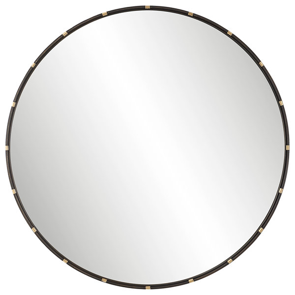 Latitude Run® Round Metal Framed Wall Mounted Mirror Wayfair